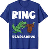 Funny Ring Bearer Wedding Ring Funny Ring Bearer Security Bear Dino Wedding Party Ring T-Shirt - Royal Blue