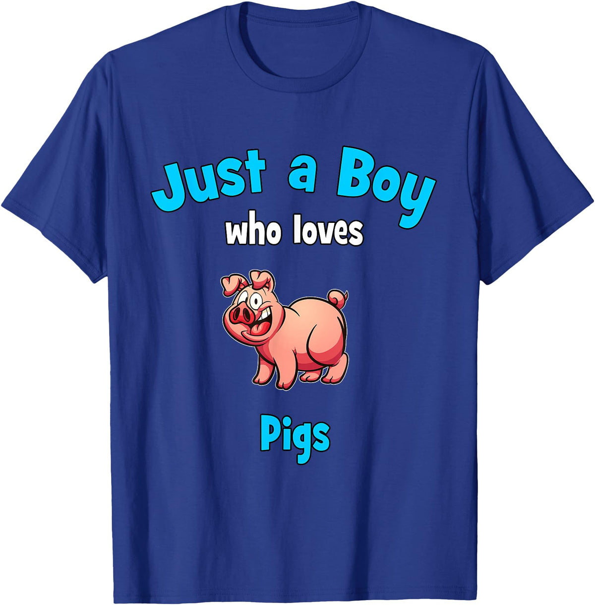 Boys Pig Shirts & Gifts for Kids Pig Shirt for Boys | Children's Pig T-Shirt - Royal Blue