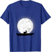 Rabbit in Moon and Moonlight T-Shirt in Royal Blue