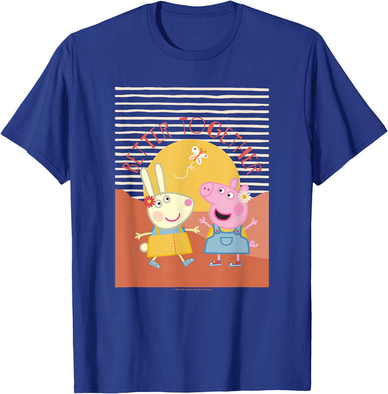 Peppa Pig Better Together Rebecca Rabbit Retro Portrait T-Shirt - Royal Blue
