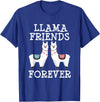 Llama Friendship Girls Llama Friends Girls Women Llama Friendship T-Shirt - Royal Blue