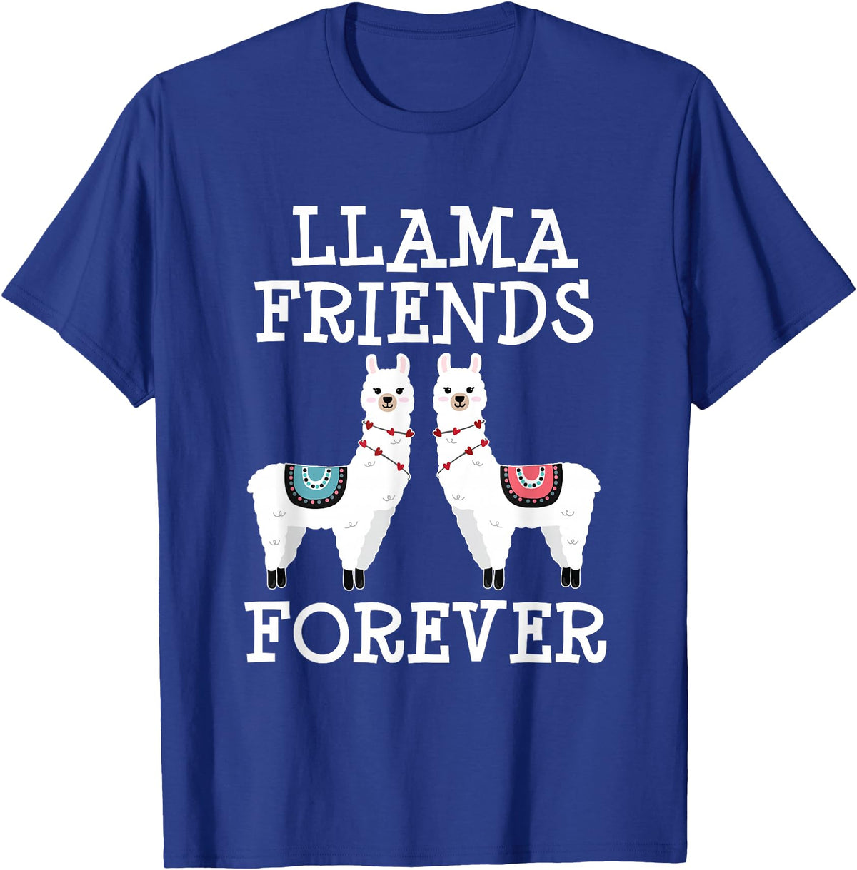 Llama Friendship Girls Llama Friends Girls Women Llama Friendship T-Shirt - Royal Blue