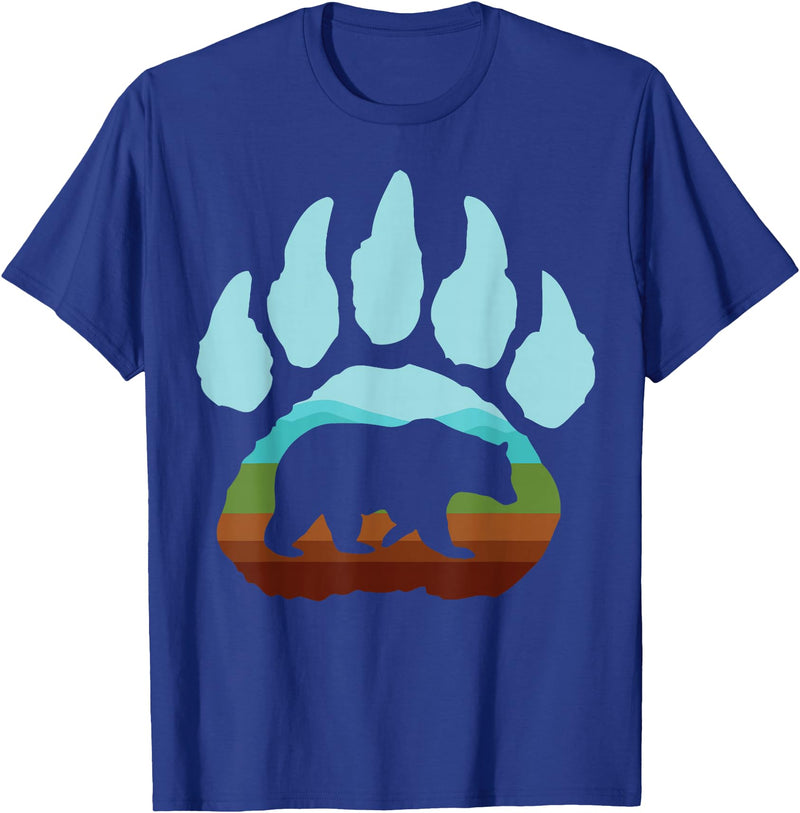 Big Bear Grizzly Paw Gift Design Big Texas Bear Claw Gift Design Idea For Bear Fans T-Shirt - Royal Blue