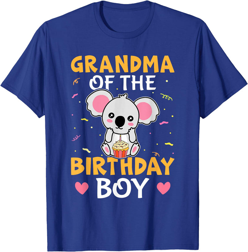 Favorite Grandma Designs For Women Grandma Of The Birthday Boy Koala Bear For Girls T-Shirt - Royal Blue