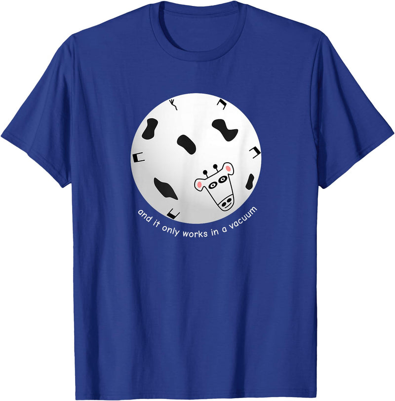 Math & Mirth Designs Spherical Cow Funny Physics T-Shirt T-Shirt - Royal Blue
