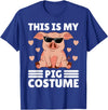 Funny Pig Costume For Women Or Girls This is My My Pig Costume Women Pig Stuff Funny Farmer Girl T-Shirt - Royal Blue