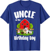 Birthday Boy Farm Animal Theme Uncle Of The Birthday Boy Farm Animal Bday Party Celebration T-Shirt - Royal Blue