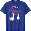 Mrs Bachelorette Engagement Bride Wedding Party Team Bride Alpaca Llama Bachelorette Groom Married Engage T-Shirt - Royal Blue