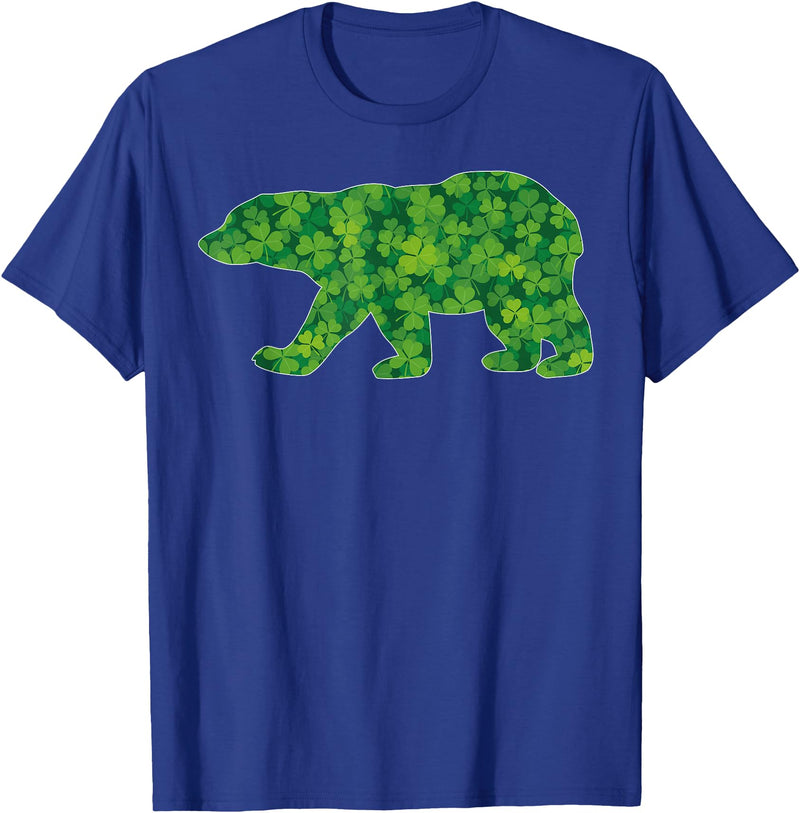 Saint Paddys Day Gifts for Animal Lover Irish Polar Bear St Patricks Day Shamrock Boys Women Kid Men T-Shirt - Royal Blue