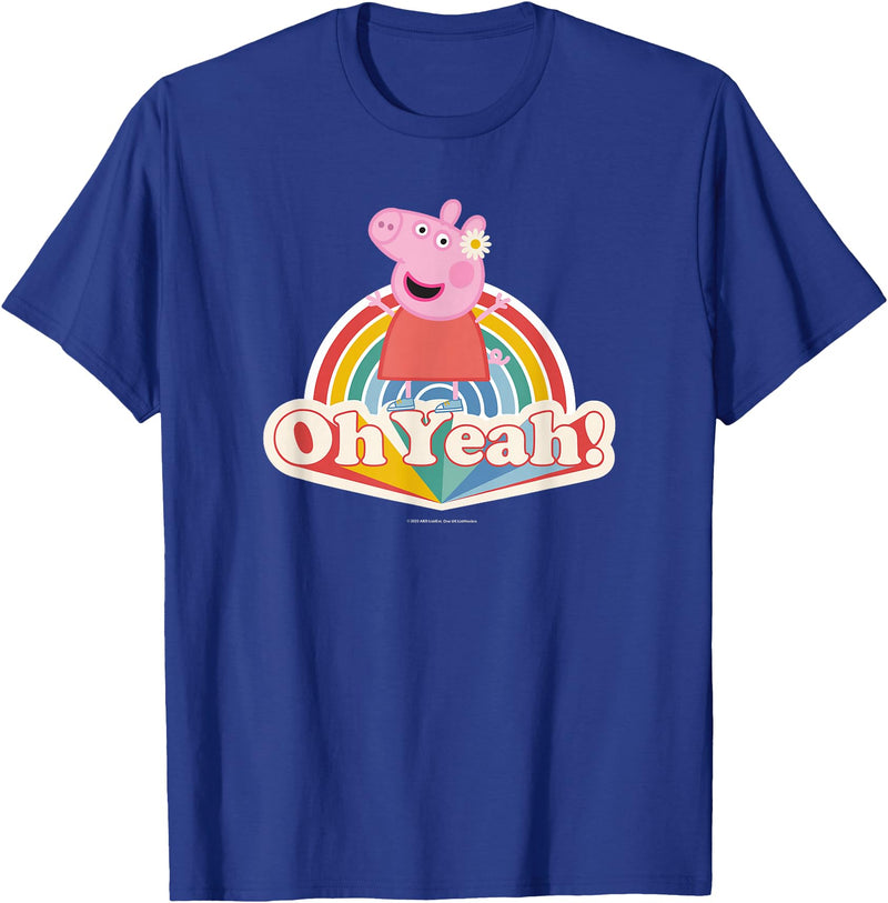 Peppa Pig Oh Yeah! Rainbow Daisy Queen T-Shirt - Royal Blue