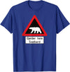 Svalbard T-Shirt Co. Svalbard Polar Bear Sign | Gjelder hele Svalbard | Norway T-Shirt - Royal Blue