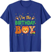 Birthday Boy Family Matching Lion I'm The Birthday Boy Lion Family Party Decorations T-Shirt - Royal Blue