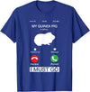 Pet Is Calling I Must Go Tees My Guinea Pig is Calling and I Must Go Phone Screen Pun Tee T-Shirt - Royal Blue