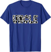 Cow Print Designs for the whole Family Uncle Cow Pattern Cow Print T-Shirt - Royal Blue