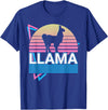 Llama Gifts Llama Alpaca Retro T-Shirt - Royal Blue
