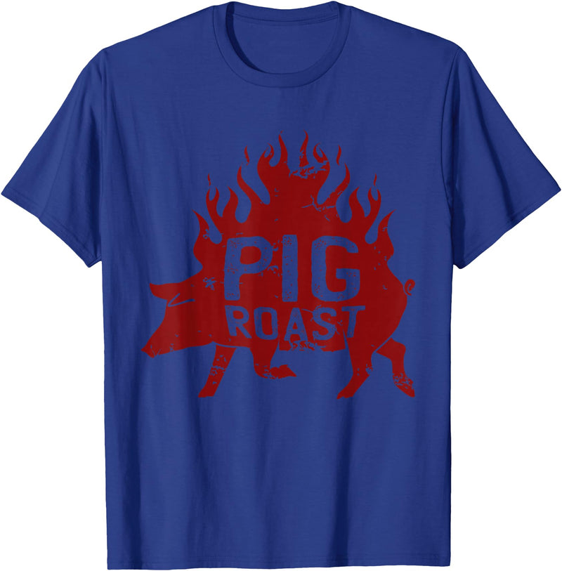 Flavorful Roasted Pork Pig Roast Meat grilling Roast Grilled Barbecue T-Shirt - Royal Blue