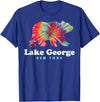 Lake George NY Bear Tie Dye New York Vacation T-Shirt - Royal Blue