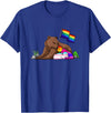 Free Hug LGBT Gay Transgender Pride Support Gift Bear Mom Free Hug LGBT Gay Transgender Pride Accepting Shirt T-Shirt - Royal Blue