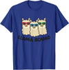 Llama Gifts For Llama Lovers Llama Squad Team Llama Matching Sunglasses LLamas T-Shirt - Royal Blue