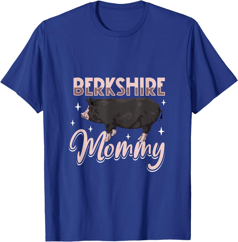 Creative Berkshire Pig designs Berkshire Pig Mommy T-Shirt - Royal Blue