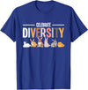 Celebrate Diversity Breeder for Rabbit Lovers T-Shirt in Royal Blue