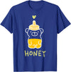 atelier mushroom HONEY Sweet Honey Bear Honey Bottle & Yellow Heart Graphic T-Shirt - Royal Blue