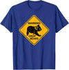 Australia Retro Koala Co. Koala Bear Warning Sign - Drop Bears Funny Koalas Australia T-Shirt - Royal Blue