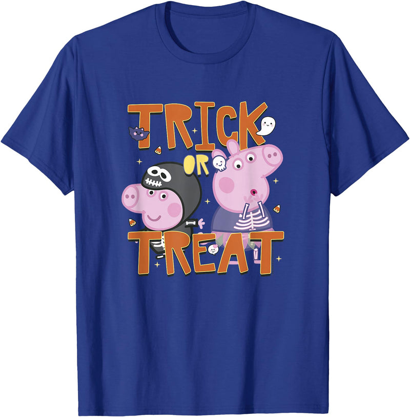 Peppa Pig Halloween Trick-or-Treat Spooky Costume Siblings T-Shirt - Royal Blue