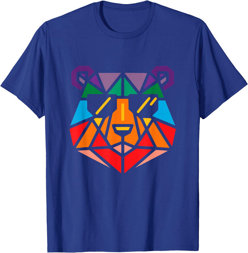 Bear Gay Pride Novelty by Ryan Co. Gay Bear Pride LGBTQ Rainbow Flag Gay Pride Men Women T-Shirt - Royal Blue