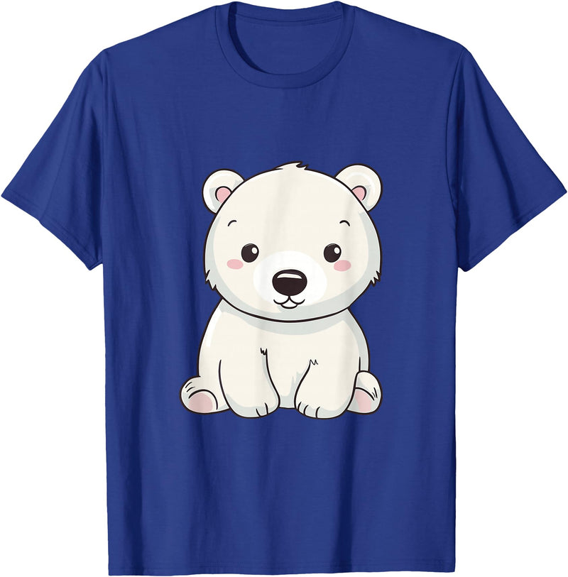 Polar Bears Shirts Cute Kawaii Polar Bears Lovers Gifts, White Bears T-Shirt - Royal Blue