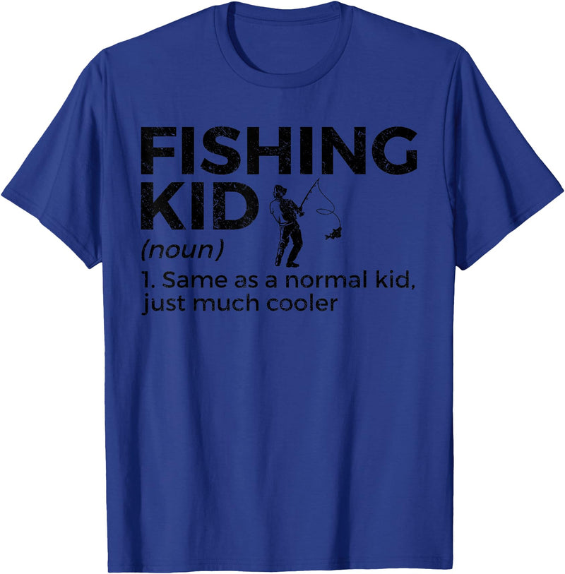Funny Fishing Apparel Funny Fishing Kid Definition T-Shirt - Royal Blue