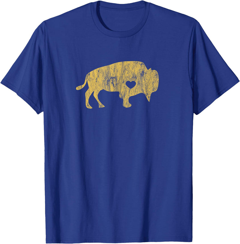 I Love Wild Buffaloes Gift Company I Love Buffaloes Golden Buffalo Bison Lover Gift Ideas T-Shirt - Royal Blue