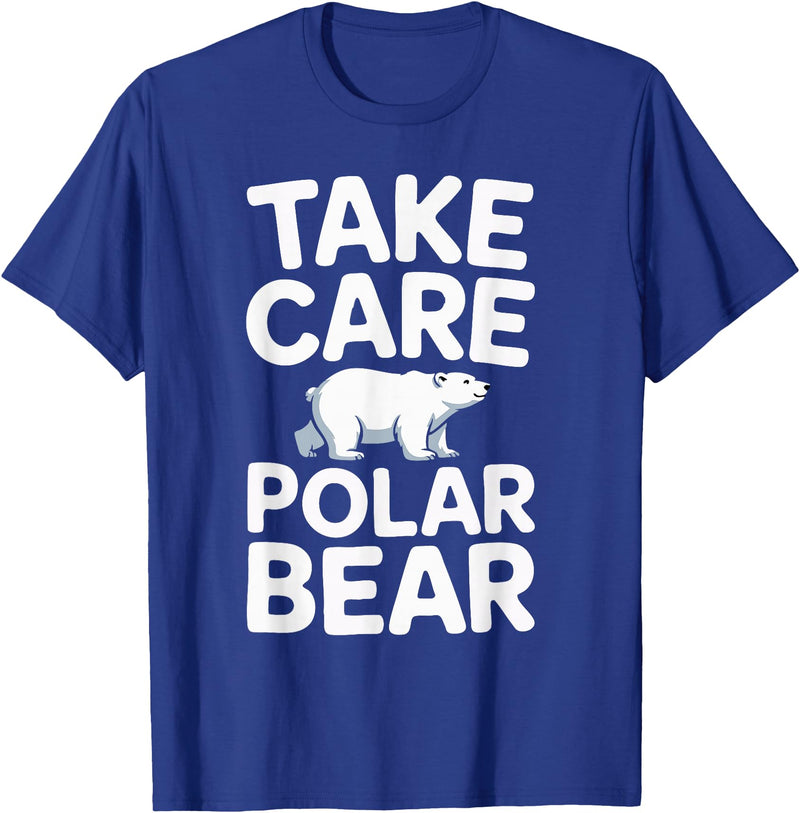 Humdinger Tees Take Care Polar Bear T-Shirt - Royal Blue