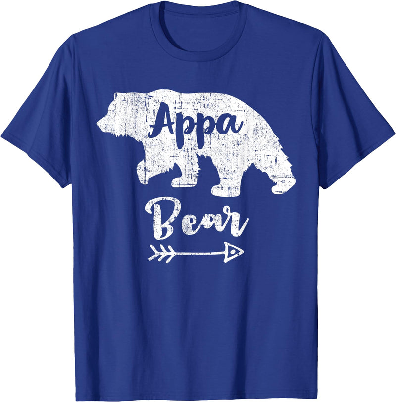 Mens Funny Appa Bear Father's Day Shirt T-Shirt - Royal Blue