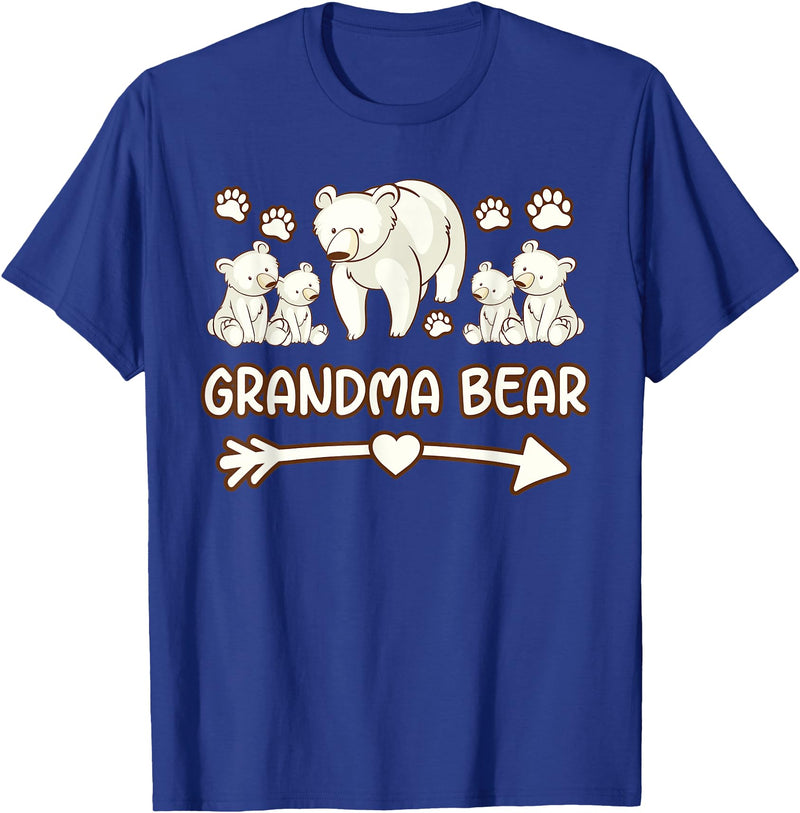 grandma bear t-shirts nana bear shirt nana bear tshirt, grandma bear 4 cub tshirt mom T-Shirt - Royal Blue