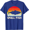 BoredKoalas Fish Fishing Shirts Fisherman Gifts Small Fish Retro Bass Fishing Family Matching Son Boys Gift T-Shirt - Royal Blue