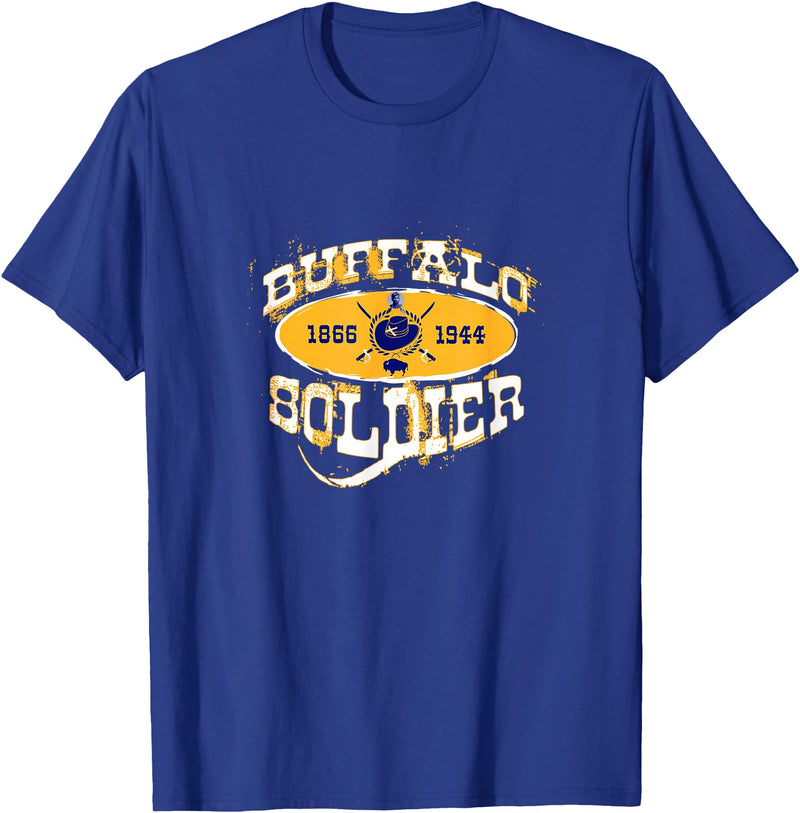 Historically Tee Buffalo Soldier T-Shirt - Royal Blue