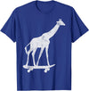 Giraffe Skateboarding Skateboarder Gifts Giraffe Skateboarding Skateboarder T-Shirt - Royal Blue