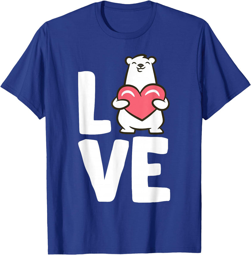 Cute Polar Bear Gifts And Tees I Love Polar Bears T-Shirt - Royal Blue