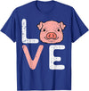 Pig Lover Shirts For Men Women Kids Love Pig Cute Hog Farmer Swine Farm Animal Women Kids Men T-Shirt - Royal Blue