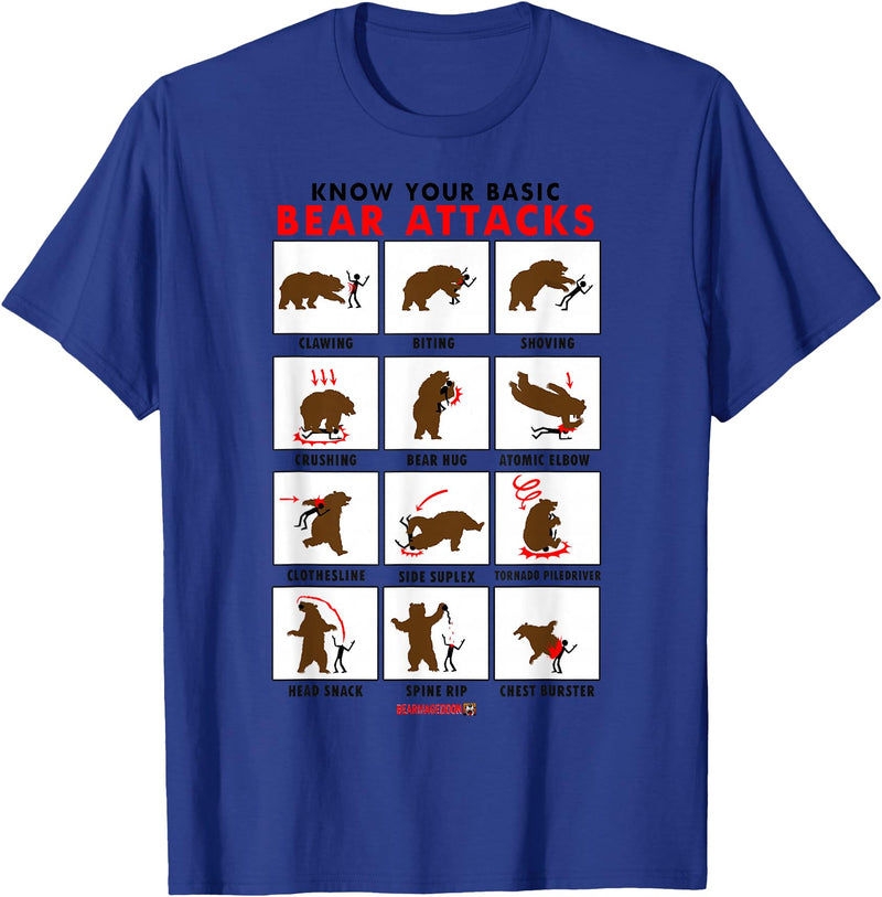 Bearmageddon Basic Bear Attacks Shirt T-Shirt - Royal Blue