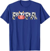ETHRLO cow im one birthday decorations Shirts Papa Cow Print Cowboy Animal Pattern Farmer Cow Father Papa T-Shirt - Royal