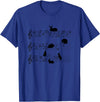 Cute Bunny Rabbit Playing Music Notes Musician T-Shirt in Royal Blue