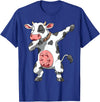 DabbingTastic Dabbing Cow Dab Cow Dancing Cow Farm Birthday Party T-Shirt - Royal Blue