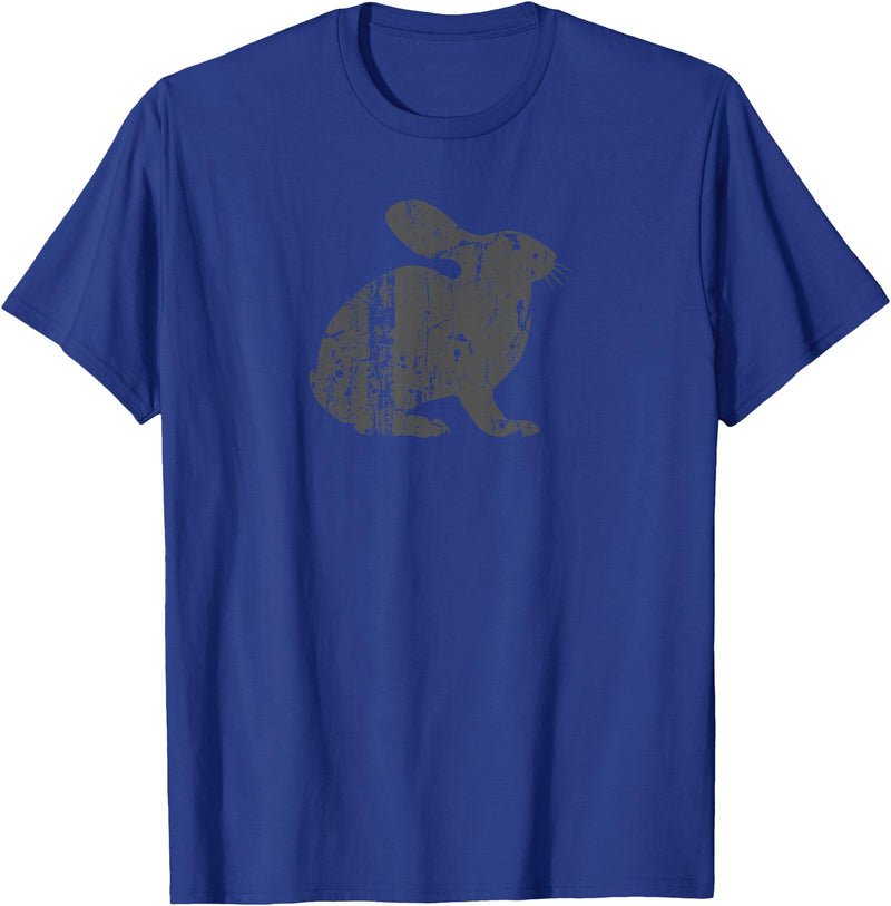 Rabbit Vintage Design - Rabbit Print T-Shirt in Royal Blue