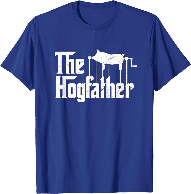 Backyard Pig Barbecue Shirts and Gifts The Hogfather Barbecue Chef Funny BBQ Grill Master T-Shirt - Royal Blue