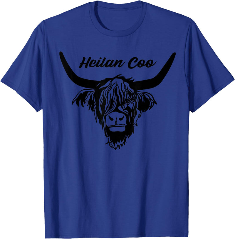 Scottish Highland Scotland gift gifts Scottish highland cattle cow Heilan Coo T-Shirt - Royal Blue