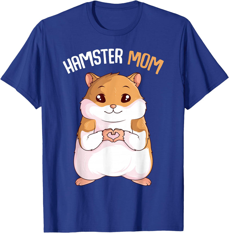 Women's Hamster Mom Hammy Girls T-Shirt - Royal Blue