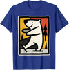 Utschki Bratschki Ice Bear Ice Skating Cartoon Graphic T-Shirt - Royal Blue