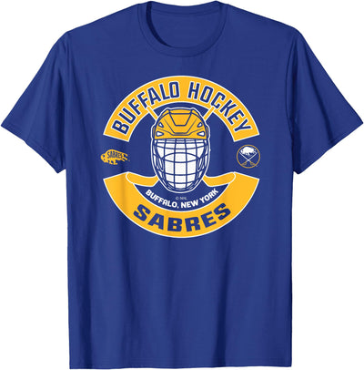 Cow Buffalo Sabres Mask Blue Officially T-Shirt